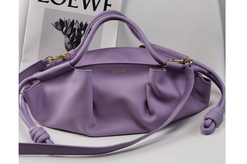 Loewe Small Paseo bag in Purple shiny nappa calfskin