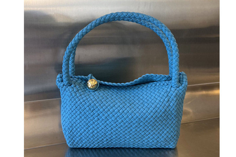 Bottega Veneta 716974 Tosca Shoulder Bag in Blue Leather
