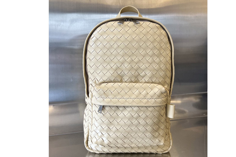 Bottega Veneta 730732 Medium Intrecciato Backpack In Oakmeal Leather