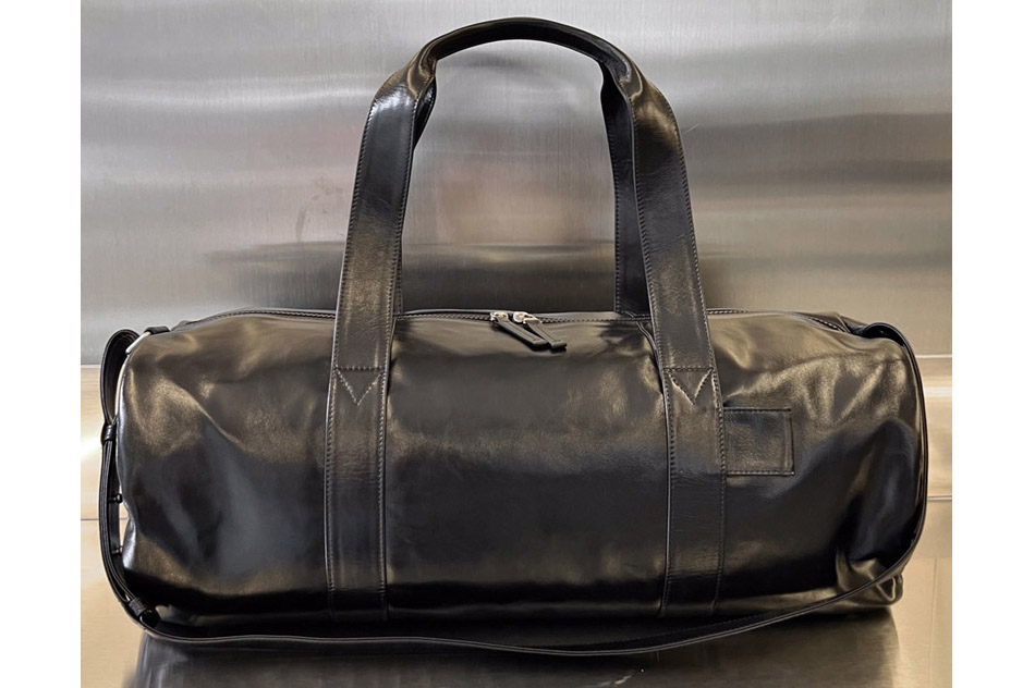 Bottega Veneta 731192 Gym Bag in Black Leather