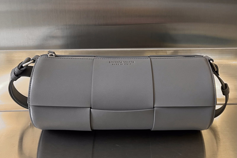 Bottega Veneta 741562 Medium Canette Bag in Grey Leather