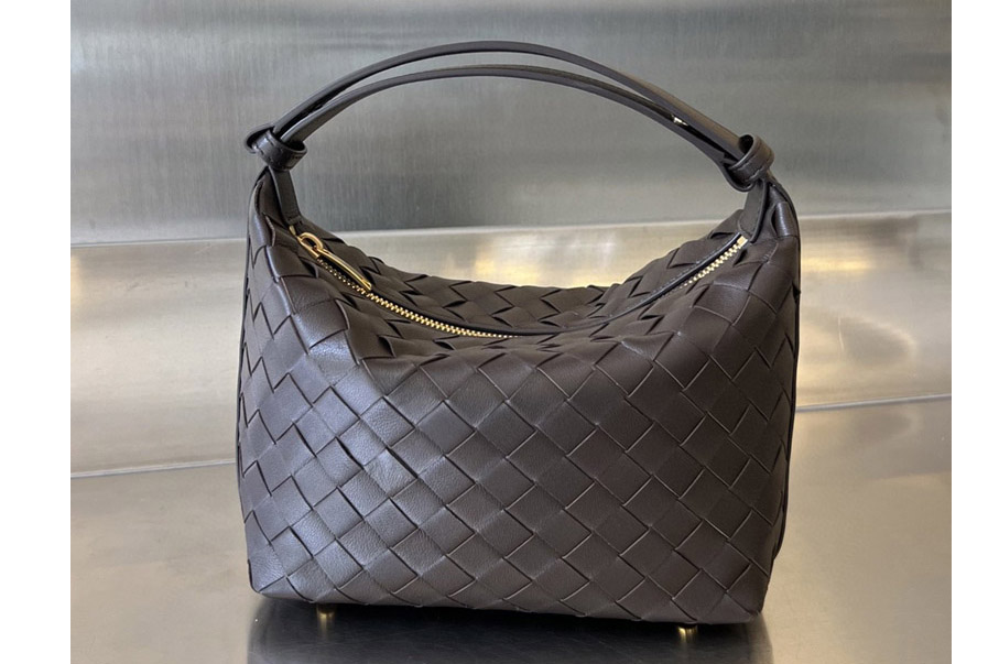 Bottega Veneta 754443 Mini Wallace Shoulder bag in Fondant Intrecciato leather