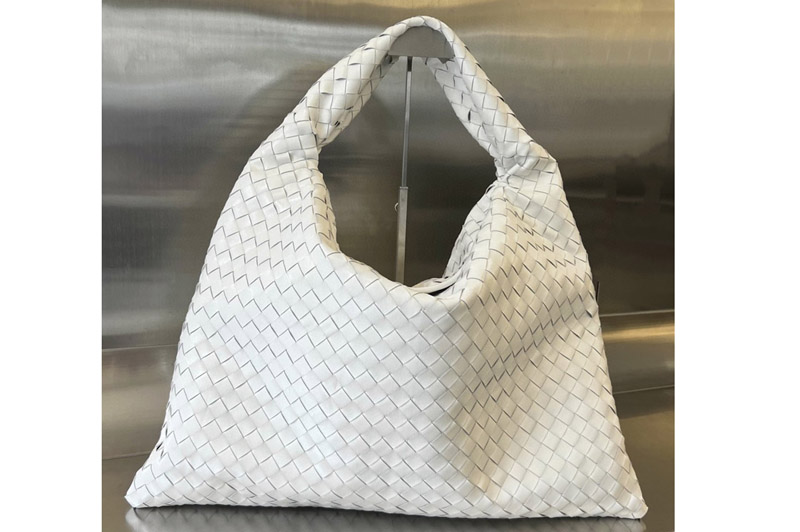 Bottega Veneta 763970 Large Hop Shoulder bag in White Leather