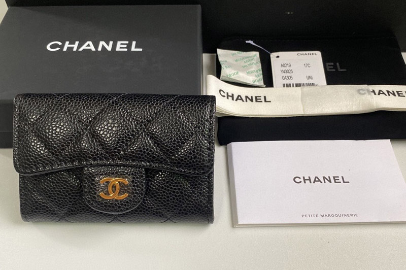 CC AP0214 Classic Card Holder in Black Leather