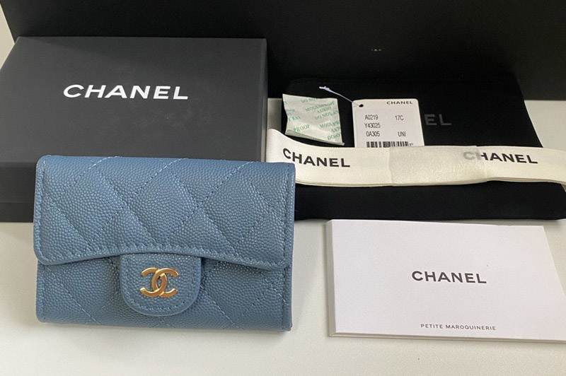 CC AP0214 Classic Card Holder in Blue Leather