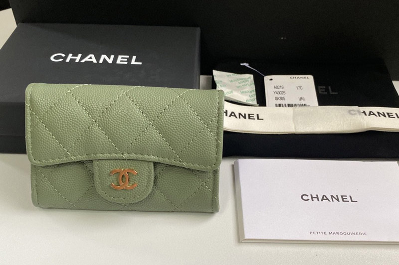 CC AP0214 Classic Card Holder in Green Leather