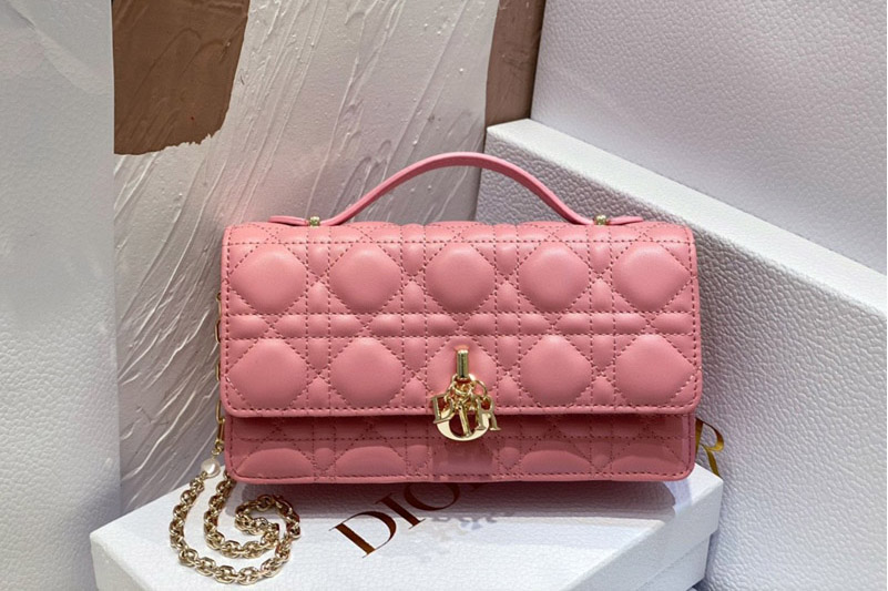 Dior S0980 Christian Dior Miss Dior mini bag in Pink Cannage Lambskin