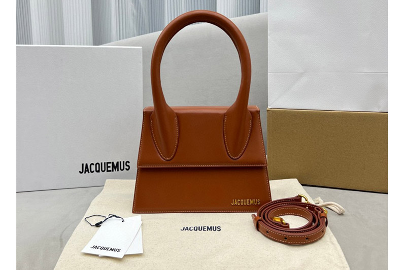 Jacquemus Large leather handbag in Brown Leather