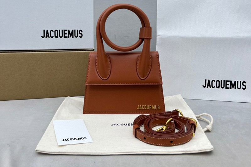 Jacquemus Coiled leather handbag in Brown Leather