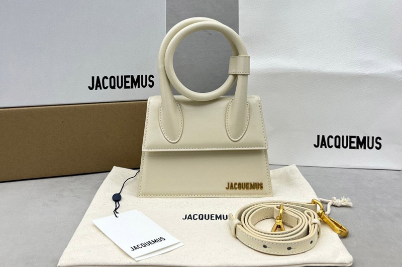 Jacquemus Coiled leather handbag in Cream Leather