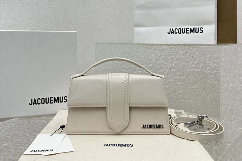 Jacquemus Crossbody flap bag in Cream Leather