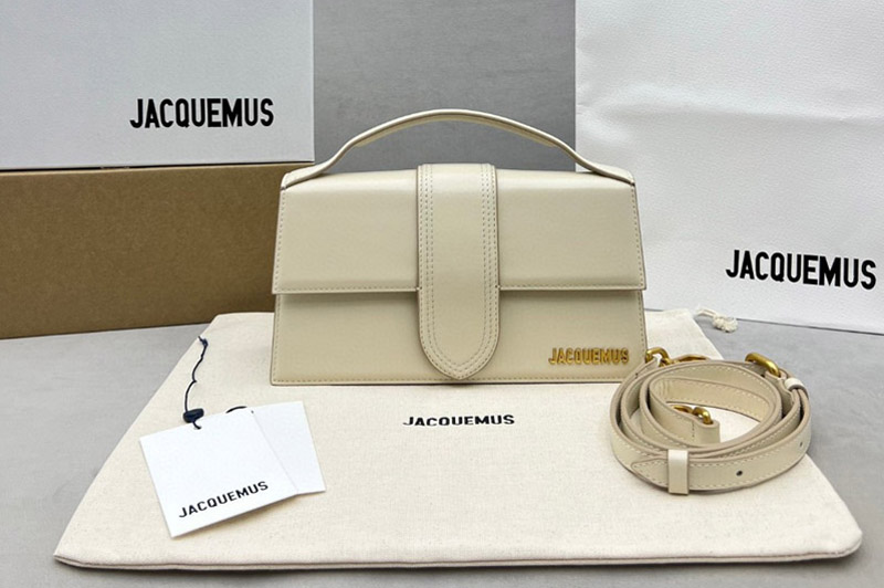 Jacquemus Crossbody flap bag in Beige Leather