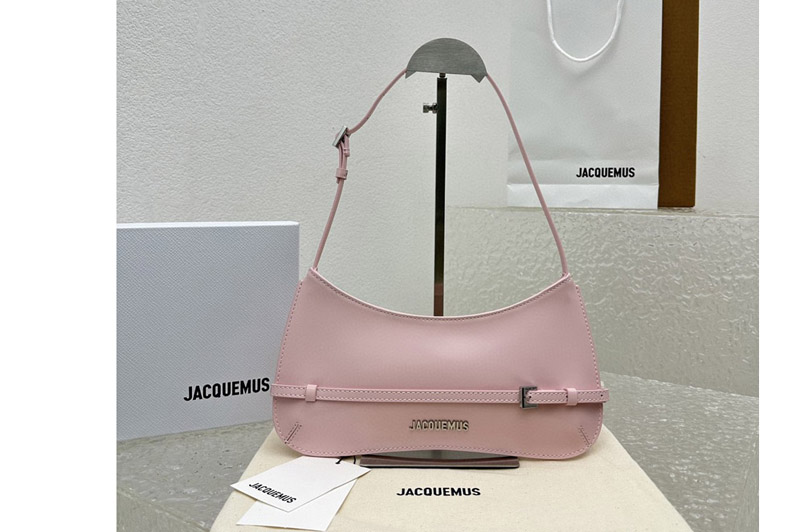Jacquemus Beaded shoulder bag in Pink Leather