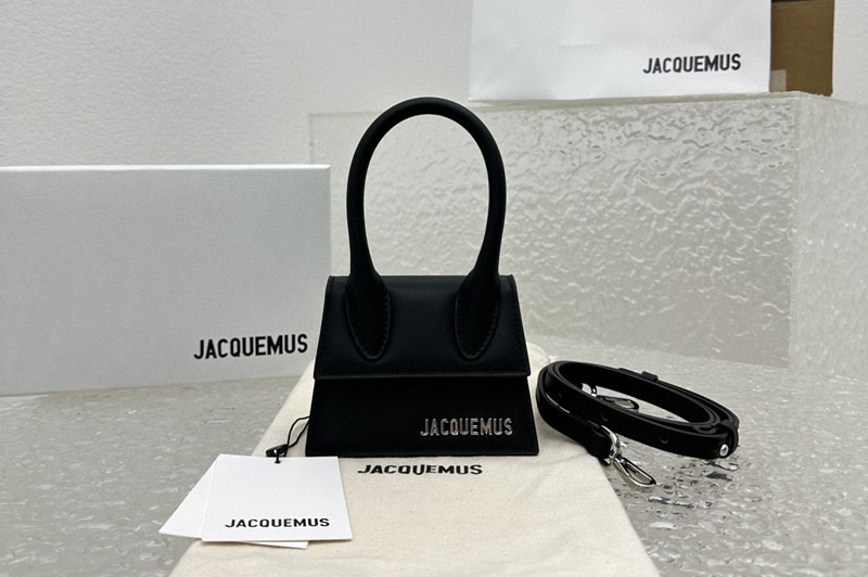 Jacquemus Signature mini handbag in Black Leather