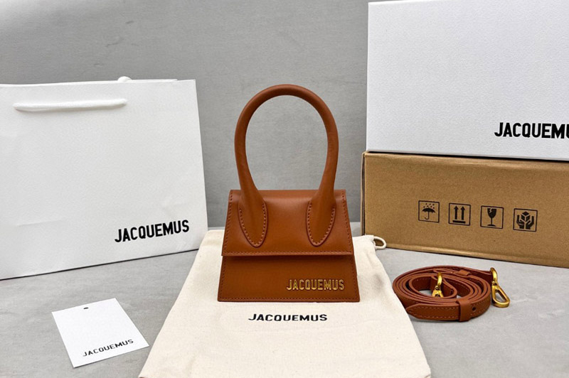 Jacquemus Signature mini handbag in Brown Leather