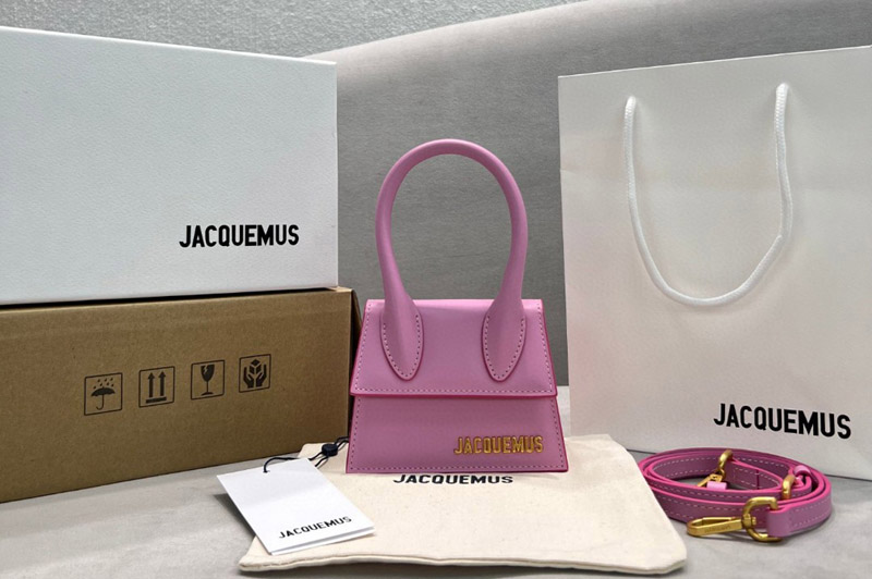 Jacquemus Signature mini handbag in Pink Leather