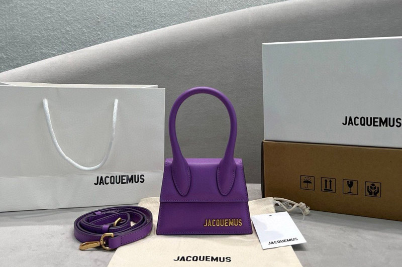 Jacquemus Signature mini handbag in Purple Leather