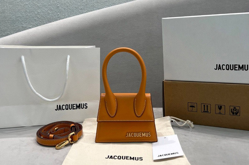 Jacquemus Signature mini handbag in Orange Leather