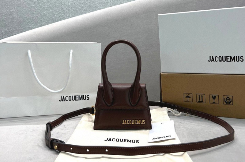 Jacquemus Signature mini handbag in Chocolate Leather
