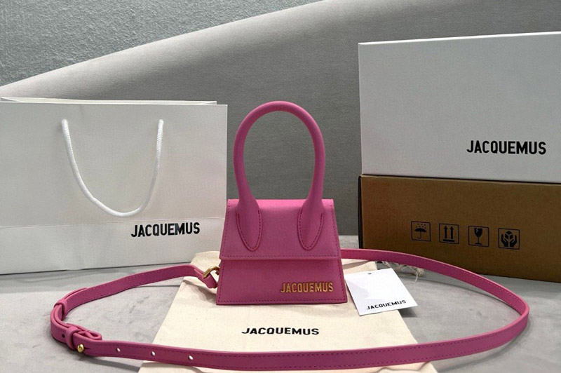 Jacquemus Signature mini handbag in Pink Leather