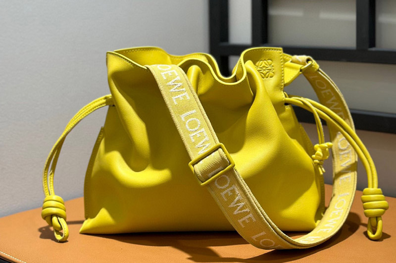 Loewe Flamenco clutch Bag in Yellow nappa calfskin