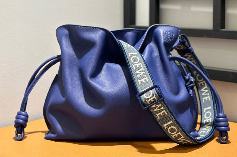 Loewe Flamenco clutch Bag in Blue nappa calfskin