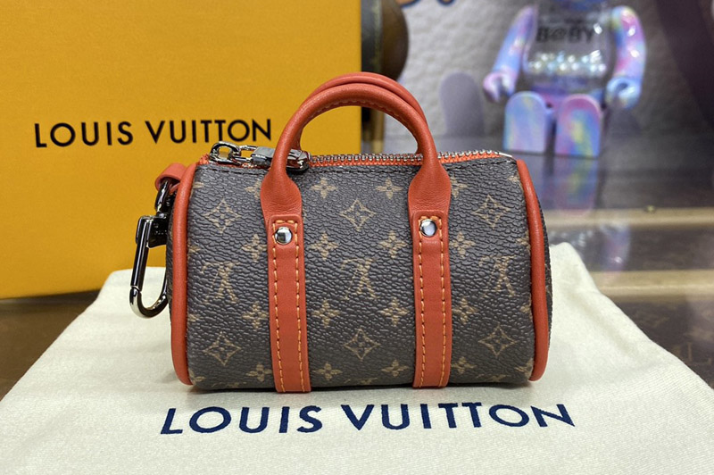Louis Vuitton M01522 LV Colormania Mini Keepall Pouch in Monogram canvas With Orange