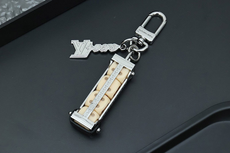 Louis Vuitton M01750 LV Lovers Dice Bag Charm & Key Holder on Silver