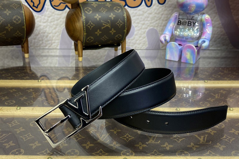 Louis Vuitton M0687V LV Skyline 35mm Belt in Black Napa leather With Silver