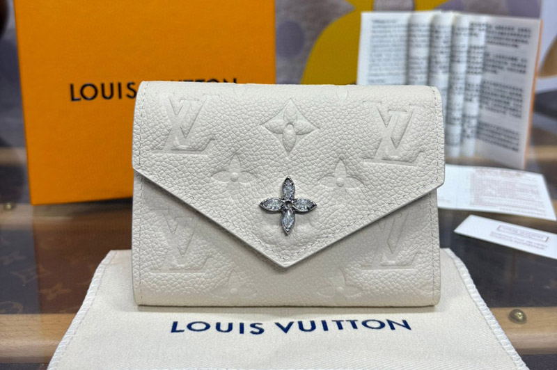 Louis Vuitton M12746 LV Victorine Wallet in White Monogram Empreinte leather