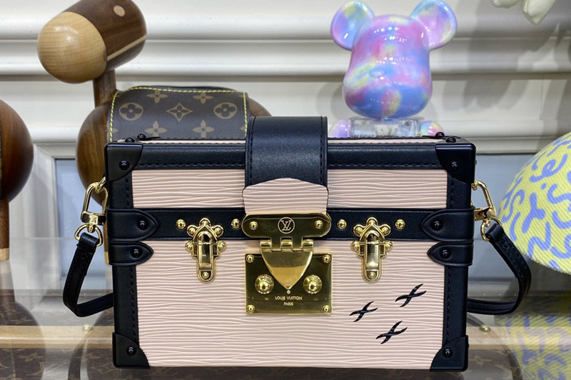 Louis Vuitton M59179 LV Petite Malle handbag in Pink Epi Leather