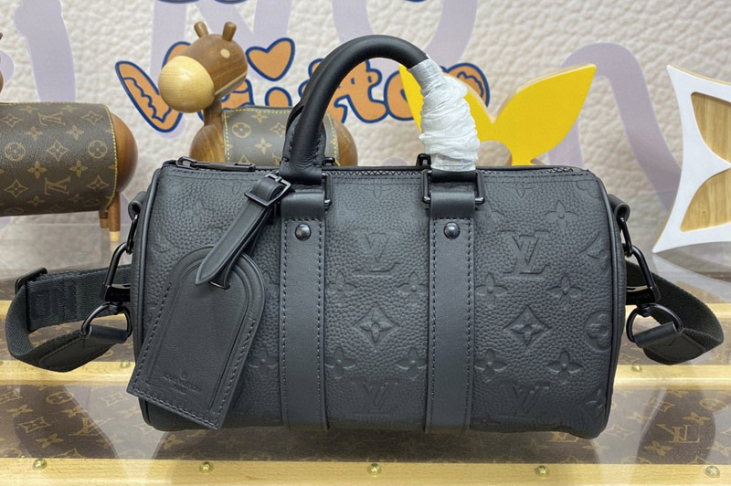 Louis Vuitton M20900 LV Keepall Bandouliere 25 Bag in Taurillon Monogram embossed cowhide leather