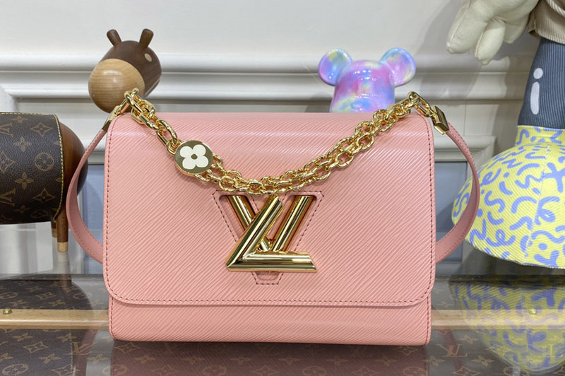 Louis Vuitton M21605 LV Twist MM handbag in Pink Epi Leather