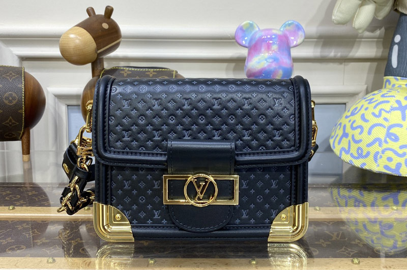 Louis Vuitton M22276 LV Dauphine Mini handbag in Black Calfskin
