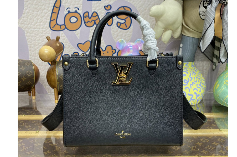 Louis Vuitton M22311 LV Lock & Go handbag in Black Grained calf leather