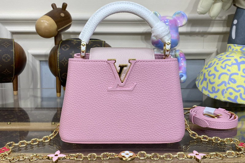 Louis Vuitton M22375 LV Capucines Mini handbag in Pink Taurillon leather