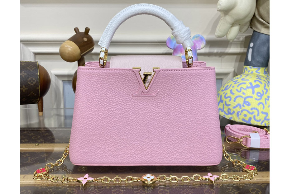 Louis Vuitton M22514 LV Capucines BB handbag in Pink Taurillon leather