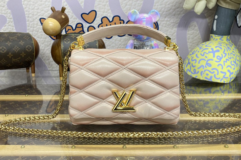 Louis Vuitton M24465 LV GO-14 MM bag in Rosabella Pink Lambskin Leather
