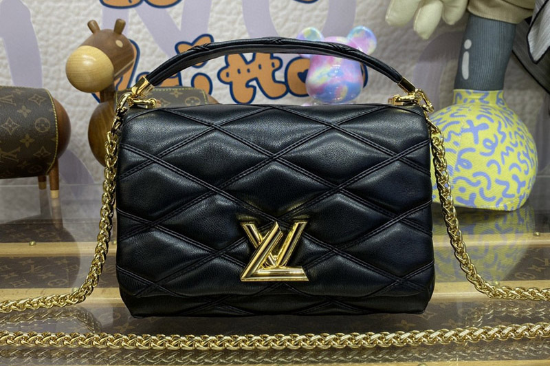 Louis Vuitton M22891 LV GO-14 MM bag in Black Lambskin Leather