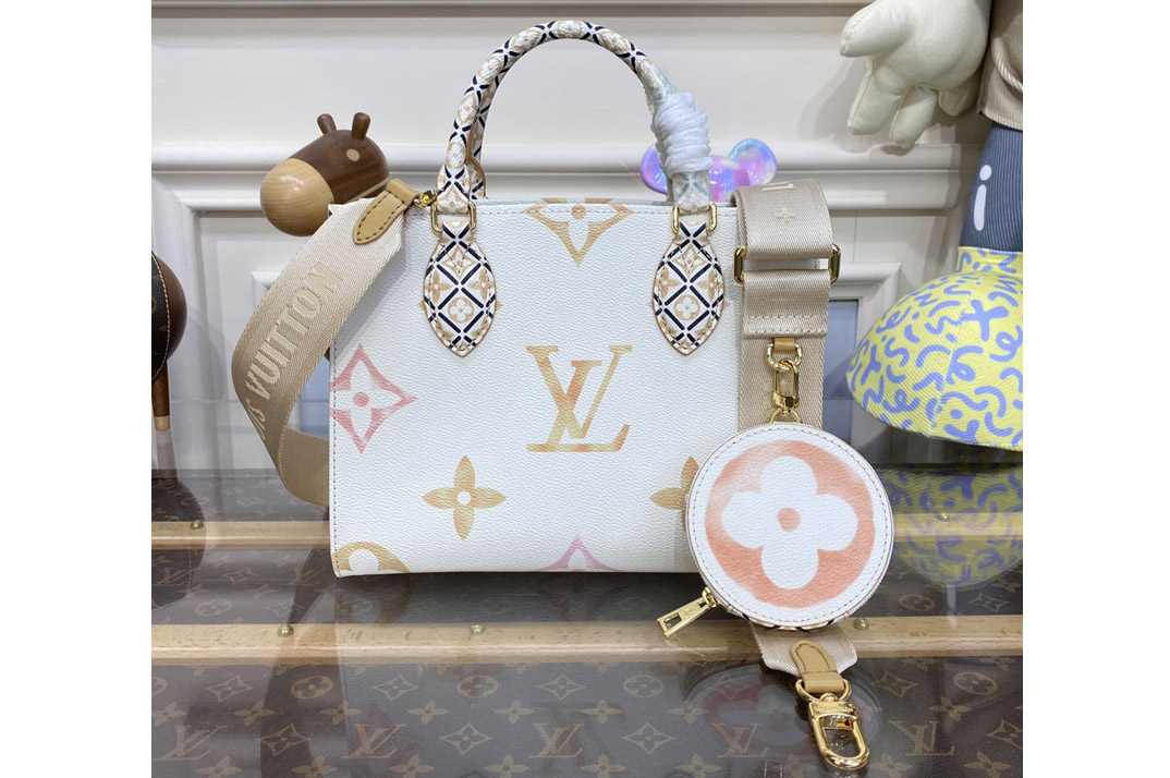 Louis Vuitton M22976 LV OnTheGo PM tote bag in Beige Monogram coated canvas