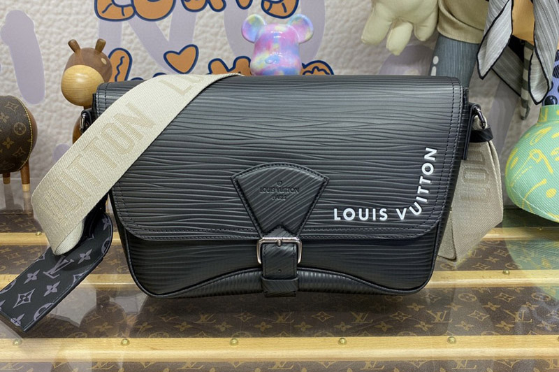 Louis Vuitton M23097 LV Montsouris Messenger bag in Black Epi Leather