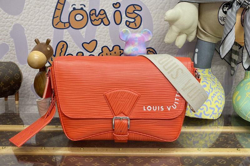Louis Vuitton M23097 LV Montsouris Messenger bag in Red Epi Leather