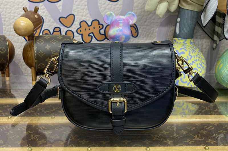 Louis Vuitton M23469 LV Saumur BB Bag in Black Epi Grained cowhide leather