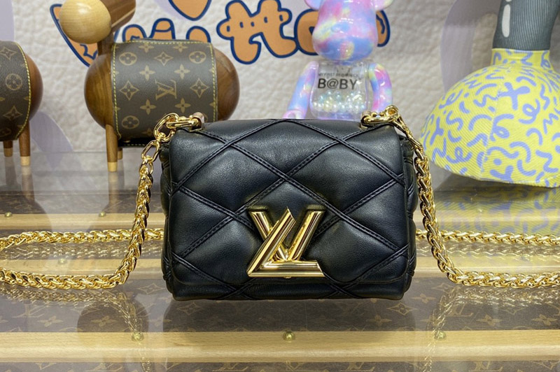 Louis Vuitton M23625 LV Pico GO-14 handbag in Black Lambskin