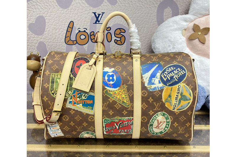 Louis Vuitton M24960 LV Keepall Bandouliere 45 Bag in Monogram coated canvas