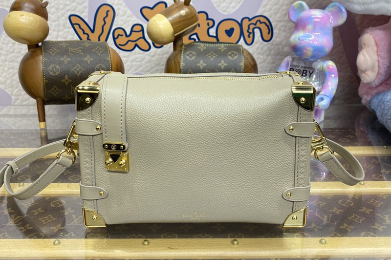 Louis Vuitton M25072 LV Side Trunk MM bag in Taupe Grained calf leather