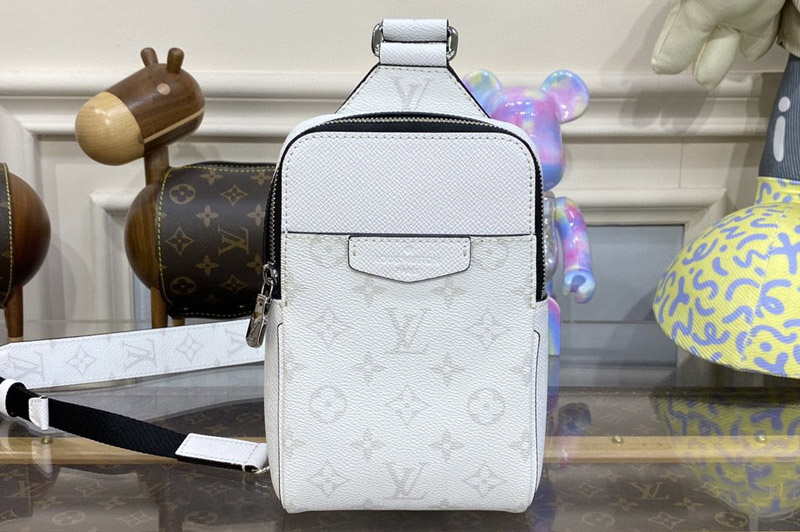 Louis Vuitton M30741 LV Outdoor Slingbag Bag in White Taigarama