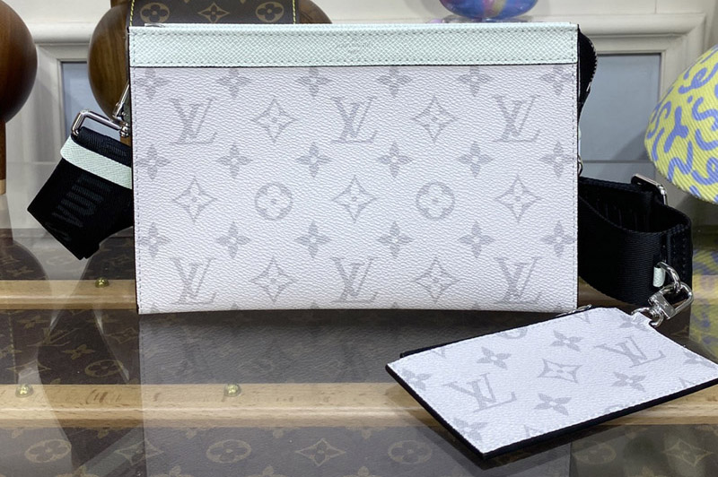 Louis Vuitton M30935 LV Gaston Wearable Wallet Bag in White Coated canvas and cowhide leather