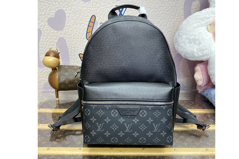 Louis Vuitton M31033 LV Discovery Backpack PM in Taiga cowhide leather and Monogram Eclipse coated canvas