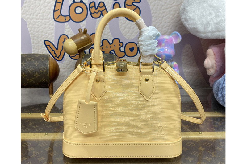 Louis Vuitton M40302 LV Alma PM handbag in Gold Epi grained cowhide leather